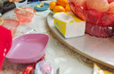 家用吐骨碟餐桌收納垃圾渣盤塑料吐骨頭碟子塑料小盤子輕奢 【加深方碟】混色10個 . 曬單實拍圖