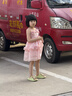 富羅迷女童連衣裙夏季新款無袖甜美花朵公主裙兒童禮服網(wǎng)紗裙 粉色 120 曬單實拍圖