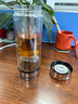 TAIC 太可純鈦茶水分離杯雙層高硼硅玻璃杯隔熱泡茶杯子水杯喝茶禮物 莫奈·皓月銀360ml 360ml 曬單實拍圖