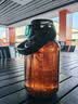 富光運動水杯大容量塑料杯噸桶耐熱健身旅行水杯 黑色一杯雙飲(茶倉款)1300ml 曬單實拍圖