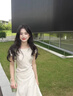 棉致法式溫柔風圓領短袖收腰連衣裙女夏季設計感拼接垂感顯瘦氣質長裙 19010圖片色【高品質】 L 105-115斤 曬單實拍圖