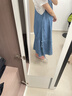 茵曼牛仔背帶裙2026夏季女裝新款萊賽爾棉綁帶連衣裙 牛仔藍 S 曬單實拍圖