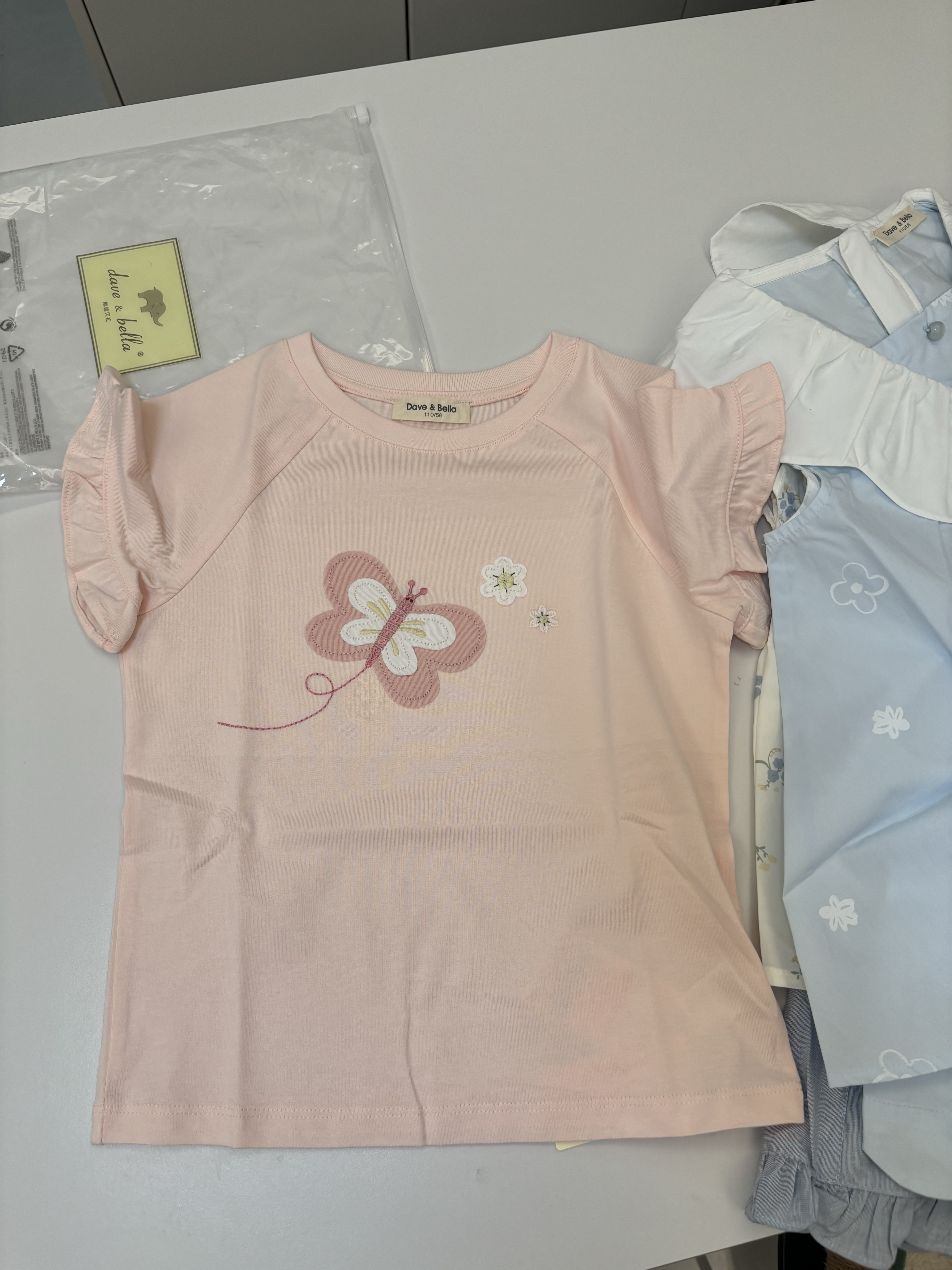 戴維貝拉（DAVE＆BELLA）夏裝新款純棉女童t恤兒童衣服小童短袖上衣洋氣女寶寶打底衫 糖果粉【現貨】 110 cm（建議身高100-110cm） 曬單實拍圖