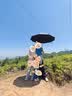 艾珠兒（Aizhuer）休閑褲女2026夏裝一整套松弛感穿搭漂亮減齡小香風鹽系輕熟兩件套 藍色上衣+闊腿褲 M 曬單實拍圖