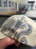 Carfie&Code新款棒球遮陽(yáng)帽子男士款高端霸氣彎檐青春休閑百搭時(shí)尚鴨舌帽 卡其色龍紋 可調節 曬單實(shí)拍圖
