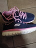 斯凱奇（Skechers）女鞋 春夏跑步鞋低幫健步鞋輕質(zhì)網(wǎng)面透氣媽媽鞋休閑鞋軟底運動(dòng)鞋 NVPK/海軍藍/側面粉色邊邊 37 (240mm) 曬單實(shí)拍圖