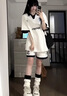 女童夏套裝2026新款大童運動夏裝初中生炸街短褲又酷又颯的女童裝 白色套裝 160 曬單實拍圖