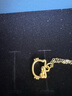 蒂蔻黃金項鏈玫瑰花足金月亮黃金吊墜結婚紀念日禮物送女友老婆生日禮 足金吊墜約0.3g+18K金鏈 曬單實(shí)拍圖