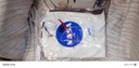 NASA MARVEL短袖T恤男士夏季圓領(lǐng)休閑寬松雙色拼接上衣打底衫 白紅色 XL 曬單實拍圖