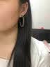 圈圈黑色耳環大耳圈女2026新款爆款輕奢氣質大氣耳飾耳墜超火飾品 黑色 銀針 曬單實拍圖