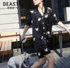 野獸派（THE BEAST）“日進斗金”小奶狗黑條紋印花22姆米真絲家居服套裝 男士 XL  曬單實拍圖