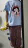 真維斯親子裝一家三四口2025新款母女t恤純棉短袖兒童夏季全家服 【親子裝】水藍（smile一家人） 140 女寶 曬單實拍圖