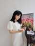 拉夏貝爾（La Chapelle）短袖雪紡連衣裙女裝2025年夏季新款時(shí)尚中長(zhǎng)款法式小個(gè)子夏天裙子 白色 M 曬單實(shí)拍圖