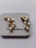 Amber Lollipop珍珠耳環(huán)女流蘇耳環(huán)耳墜s925銀耳飾生日七夕情人節(jié)禮物送女友老婆 金色 曬單實拍圖