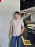 花花公子（PLAYBOY）短袖襯衫男春夏薄款修身?xiàng)l紋透氣商務(wù)休閑男士襯衣 曬單實(shí)拍圖