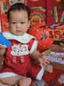 心楠男童漢服套裝夏裝嬰兒上衣褲子男女寶寶周歲禮服夏季兒童國風衣服 紅色老虎套裝【送包包】 薄款 90 (S) 曬單實拍圖