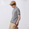 HAZZYS【涼感/3A抗菌】哈吉斯男裝 26新款夏季上衣短袖polo衫男 深灰色DE XL （180/100A 50） 曬單實拍圖