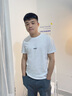 滄獅男士短袖T恤夏季潮牌體恤修身薄款衣服潮流男裝學(xué)生上衣 白色 M 曬單實(shí)拍圖