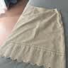 ELAND衣戀【白茶裙】半身裙女氣質針織刺繡A字裙2026春夏新款 象牙白/白色(39)Ivory M 曬單實拍圖