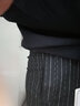 PHJ九分休閑褲女夏季新款通勤百搭煙管西裝褲高腰顯瘦小腳鉛筆哈倫褲 條紋（九分） XL 曬單實(shí)拍圖