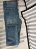 新百倫九分牛仔褲男士秋季新款潮流休閑百搭彈力男小直筒韓版修身褲子 復古藍【九分】 31 【建議135-145斤】 曬單實(shí)拍圖