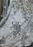 三吉黑花【晴川】新中式蕾絲珠繡露肩國風連衣裙子女夏2026巨好看 雪山藍 現貨 L 曬單實拍圖