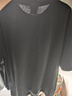 查爾斯桃心 潮牌T恤男女同款 簡約情侶學生大碼休閑百搭寬松短袖 黑色 2XL  曬單實拍圖