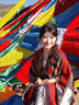 鉑吶苓披肩 波西米亞民族風(fēng)絲巾圍巾披風(fēng)斗篷川西云南新疆西北旅游穿搭 條紋撞色披肩 曬單實(shí)拍圖