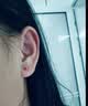 炙真銀樓天然紅瑪瑙耳釘女999純銀馬年本命年耳飾養耳洞耳骨釘簡約小耳環 南紅瑪瑙耳釘（迷你款）+專柜禮盒 曬單實拍圖