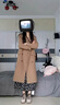 妤遇（YUUZYUUS）品牌女裝碎花雪紡連衣裙2025年春秋新款寬松v領(lǐng)顯瘦法式時(shí)尚長(zhǎng)裙 黑色 M 曬單實(shí)拍圖