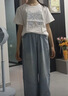 巴布豆（BOBDOG）女童夏季套裝2026新款兒童衣服短袖女孩T恤褲子童裝夏裝白+藍170 曬單實拍圖