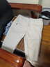 真維斯（JEANSWEST）夏季冰絲薄款涼感純棉短褲男休閑7分中褲男士直筒寬松過(guò)膝七分褲 淺灰色 32 腰圍二尺五 曬單實(shí)拍圖