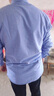 羅蒙（ROMON） 工裝保暖襯衫男冬季加絨加厚中青年商務(wù)正裝職業(yè)裝純色百搭襯衣 BN6675淺藍印花 39 曬單實(shí)拍圖