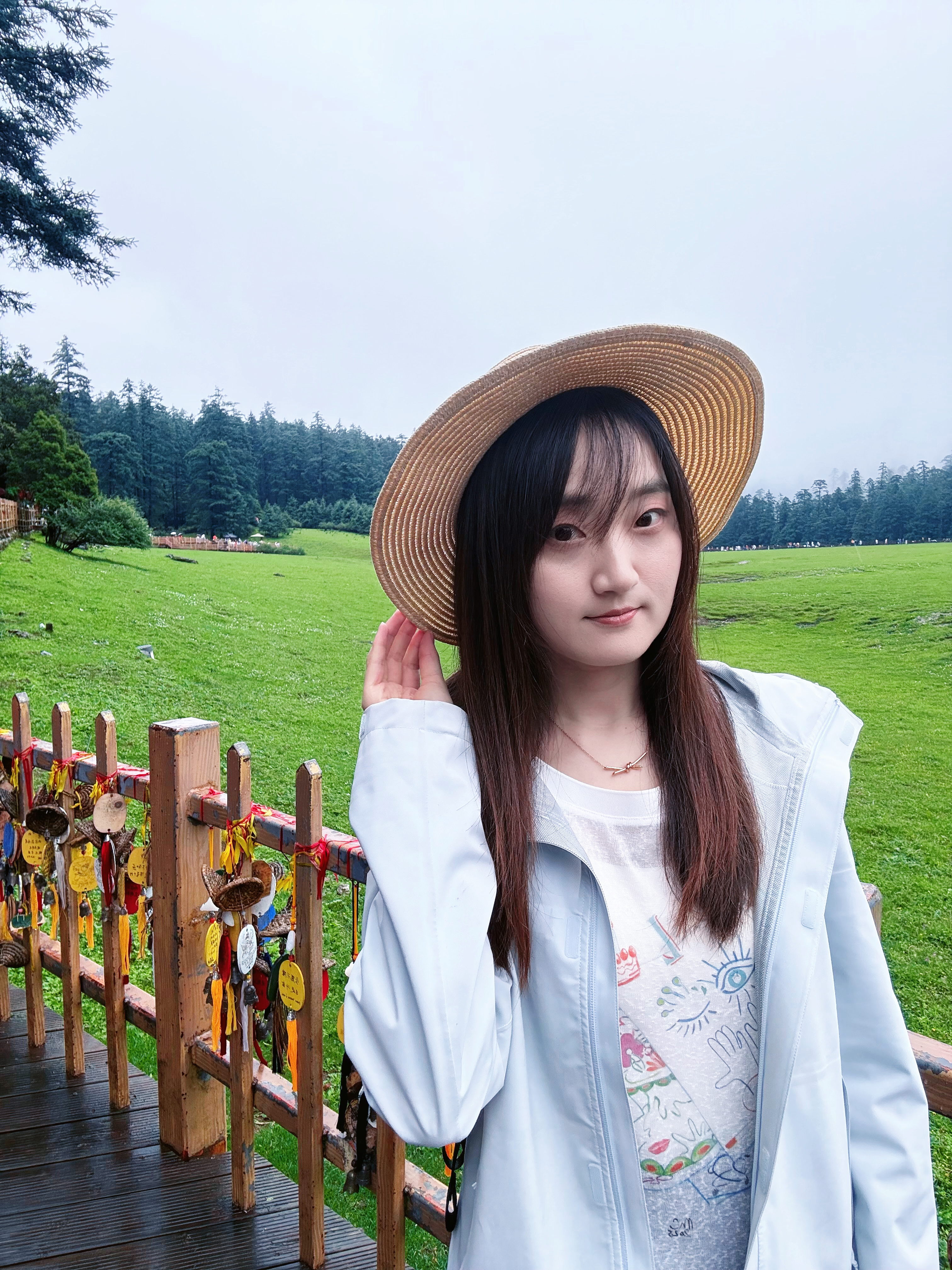 ELLE【80周年膠囊】法式趣味印花薄款針織衫女2026春新款通勤罩衫 米白 M 曬單實拍圖