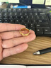 丹芙妮9999黃金色素圈情侶戒指磨砂時(shí)尚對戒純金色活口男女款指環(huán)首飾 磨砂女戒 曬單實(shí)拍圖