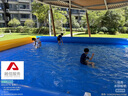 仕夕爍大型充氣水池兒童游泳池配件充氣釣魚(yú)池水池幼兒園戲水池 8*10米（60公分高）帶氣泵修補(bǔ)包 曬單實(shí)拍圖
