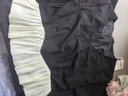 三彩大碼女裝2026夏季新款V領連衣裙撞色黑裙優雅顯瘦微胖MM 黑米色 M 160/88B 曬單實拍圖