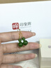 印象眸S925銀和田玉耳釘女款碧玉耳墜福祿葫蘆耳勾送媽媽 曬單實拍圖