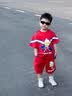 G.duck小黃鴨童裝聯名奧特曼衣服男童夏裝套裝兒童披風男寶寶夏季運動服 藍色2635送披風會發光 100 （建議身高90cm 3-4歲）cm 曬單實拍圖