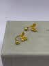 中國珠寶（Sino gem）足金999蝴蝶光珠耳飾古法螺絲彎針5G黃金耳釘金飾品女友老婆禮物 【蝴蝶耳鉤】+品牌禮盒+國檢證簽 【約3.1g】克重多退少補 曬單實拍圖