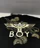 BOY LONDON【祥云報喜】黑金老鷹針織短袖夏季男女同款T恤N01826 黑色 S 曬單實拍圖
