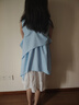 女童連衣裙夏季2026新款兒童裙子女大童超好看不規(guī)則少女背心裙夏 藍(lán)色 150 曬單實(shí)拍圖