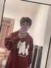 WASSUP HERMU連帽衛(wèi)衣男秋冬季潮牌印花加肥加大重磅棉上衣美式復(fù)古情侶裝外套 白色 XL （建議125-145斤） 曬單實(shí)拍圖