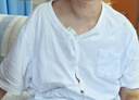 AB內衣男純棉短袖V領開衫夏季薄款中老年爸爸汗衫上衣休閑家居服 白色 3XL 曬單實拍圖