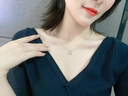 勞拉圖（LAOLATU）PT950鉑金項鏈白金星月之戀輕奢七夕表白禮物送女友老婆 PT950足鉑金項鏈+950莫桑鉆吊墜 曬單實(shí)拍圖