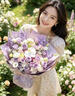 巧沁小時達玫瑰康乃馨混搭花束送閨蜜女友生日鮮花速遞全國同城配送 【遇見美好】15朵紫玫瑰混搭蝴蝶蘭紫羅蘭花束 曬單實拍圖