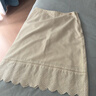 ELAND衣戀【白茶裙】半身裙女氣質針織刺繡A字裙2026春夏新款 象牙白/白色(39)Ivory M 曬單實拍圖