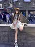 衣品元法式小飛袖白色連衣短裙女2026夏季新款翻領甜美公主千金風蓬蓬裙 白色 L （100-115斤） 曬單實拍圖