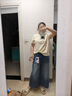 婭麗達（YERAD）萊賽爾八分闊腿牛仔褲女2026夏季新款灰色輕薄小個子直筒褲 曬單實拍圖