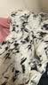 太平鳥女裝連衣裙夏季優雅印花女士泡泡袖法式簡約 白色紋樣 L 曬單實拍圖